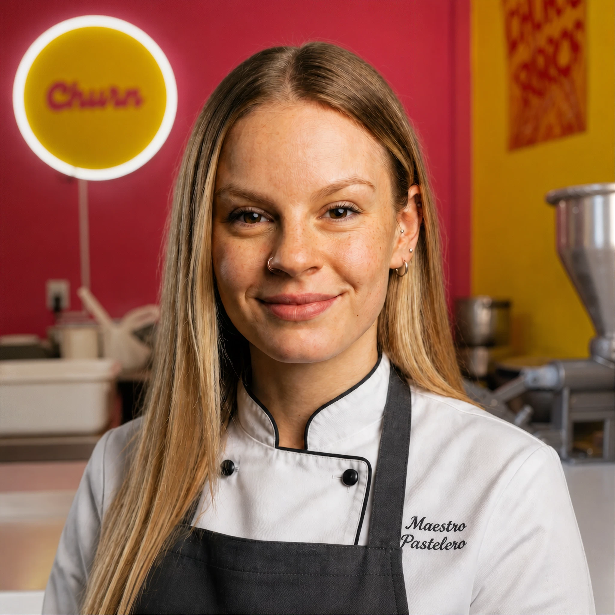 Evelyn, maestra pastelera y cofundadora de Churn Churrería Artesanal